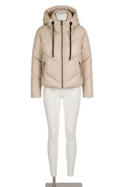NEW LOVE TOKEN puffer jacket in beige